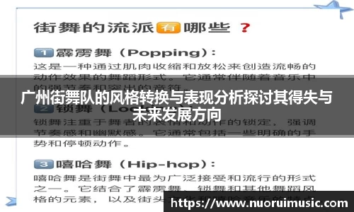 广州街舞队的风格转换与表现分析探讨其得失与未来发展方向